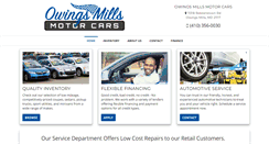 Desktop Screenshot of owingsmillsmotorcars.com